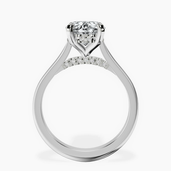 Elsa Hidden Accents Solitaire Lab Diamond Ring left view
