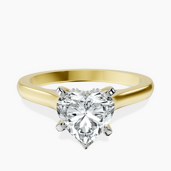 Elsa Hidden Accents Solitaire Lab Diamond Ring front view