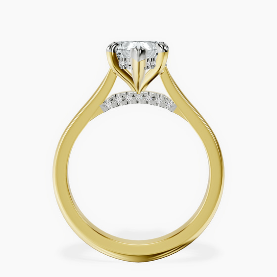 Elsa Hidden Accents Solitaire Lab Diamond Ring left view