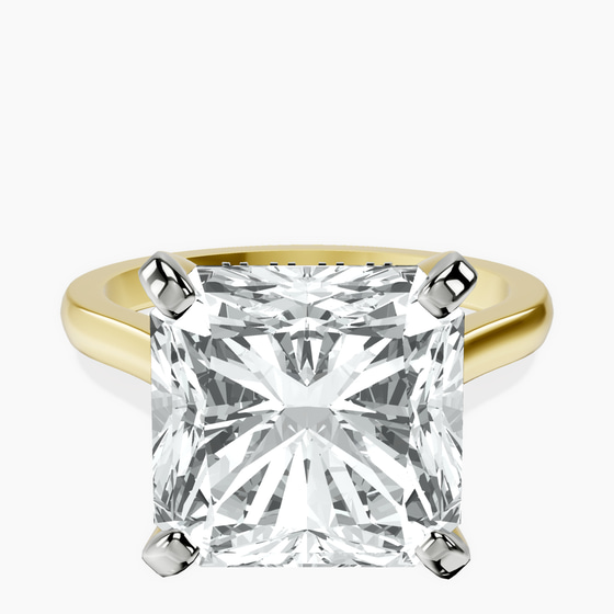 Elsa Hidden Accents Solitaire Lab Diamond Ring front view