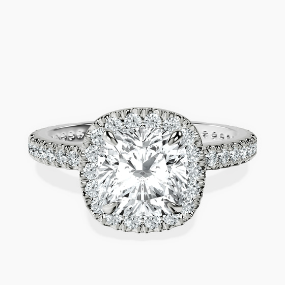 Klarissa Halo Lab Diamond Eternity Ring front view