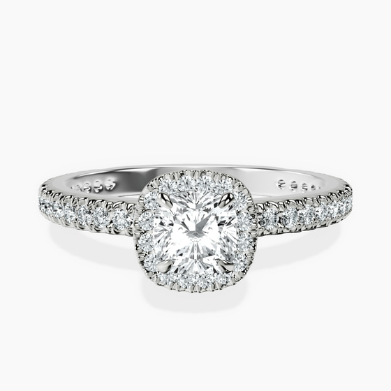 Klarissa Halo Lab Diamond Eternity Ring front view