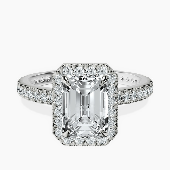 Klarissa Halo Lab Diamond Eternity Ring front view