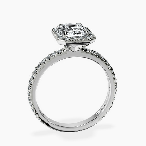 Klarissa Halo Lab Diamond Eternity Ring left view