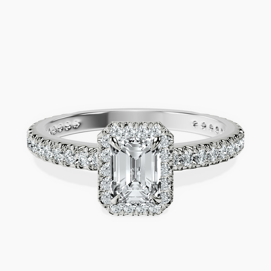 Klarissa Halo Lab Diamond Eternity Ring front view