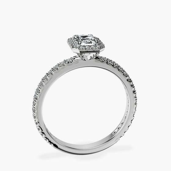 Klarissa Halo Lab Diamond Eternity Ring left view