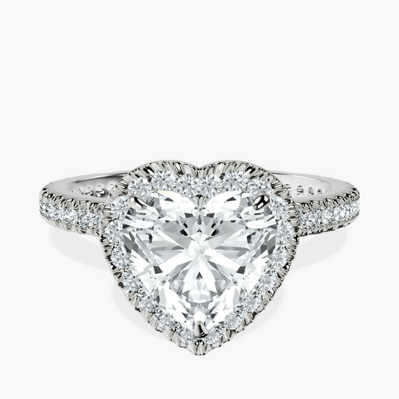 Klarissa Halo Lab Diamond Eternity Ring front view