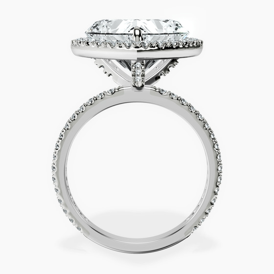 Klarissa Halo Lab Diamond Eternity Ring left view