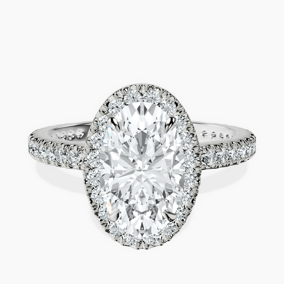 Klarissa Halo Lab Diamond Eternity Ring front view