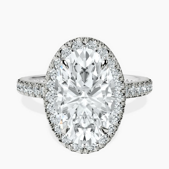Klarissa Halo Lab Diamond Eternity Ring front view