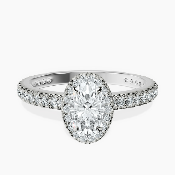 Klarissa Halo Lab Diamond Eternity Ring front view
