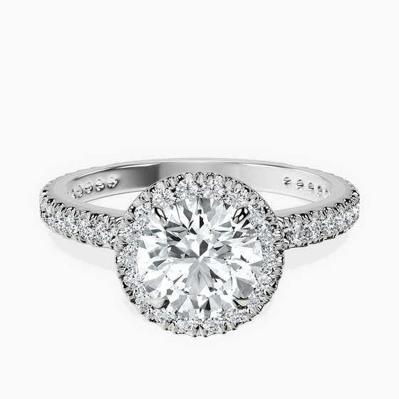 Klarissa Halo Lab Diamond Eternity Ring front view