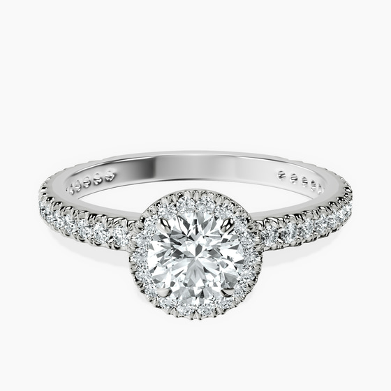 Klarissa Halo Lab Diamond Eternity Ring front view