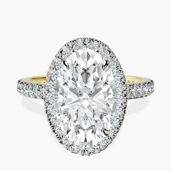 Klarissa Halo Lab Diamond Eternity Ring front view