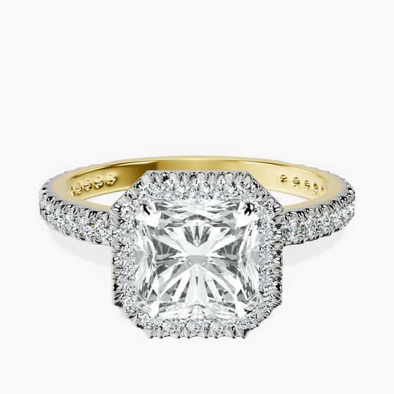 Klarissa Halo Lab Diamond Eternity Ring front view