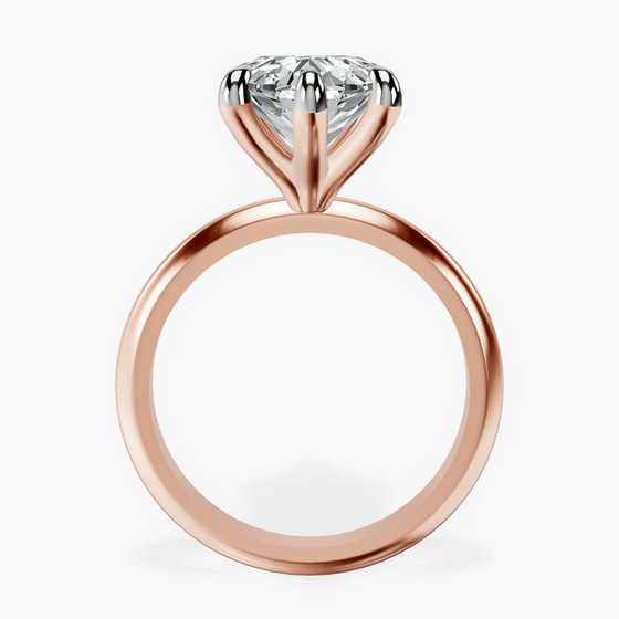 Alora Six Prong Solitaire Lab Diamond Ring left view