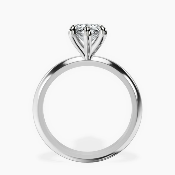 Alora Six Prong Solitaire Lab Diamond Ring left view