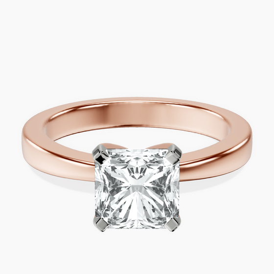 Jannel Tapering Solitaire Lab Diamond Ring front view