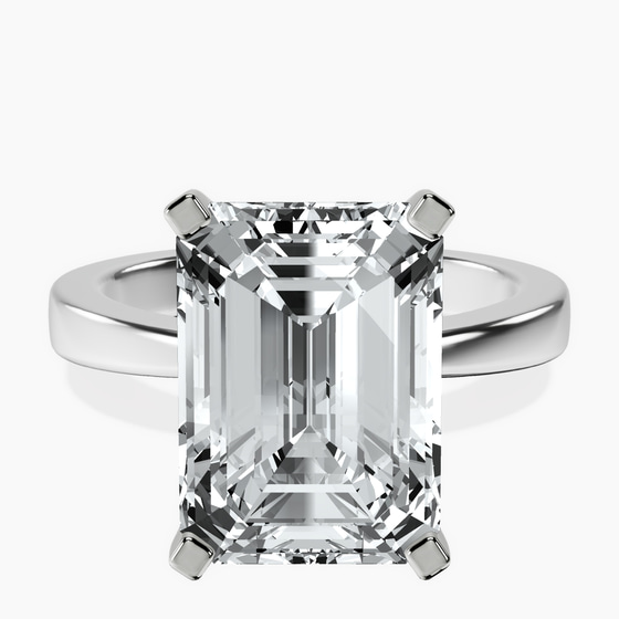 Jannel Tapering Solitaire Lab Diamond Ring front view