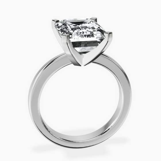 Jannel Tapering Solitaire Lab Diamond Ring left view