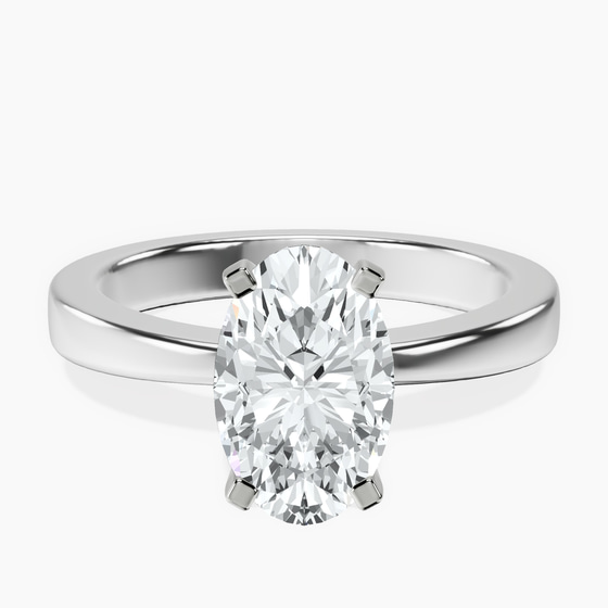 Jannel Tapering Solitaire Lab Diamond Ring front view