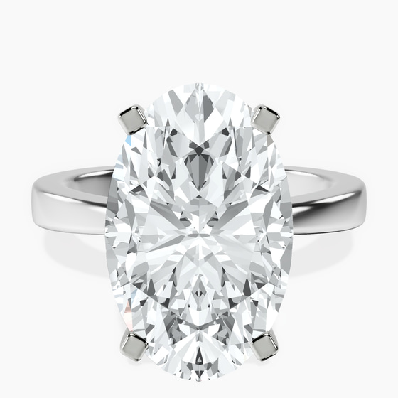 Jannel Tapering Solitaire Lab Diamond Ring front view