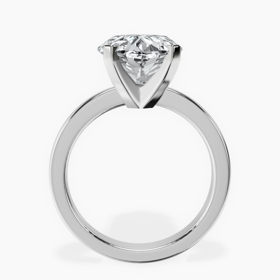 Jannel Tapering Solitaire Lab Diamond Ring left view