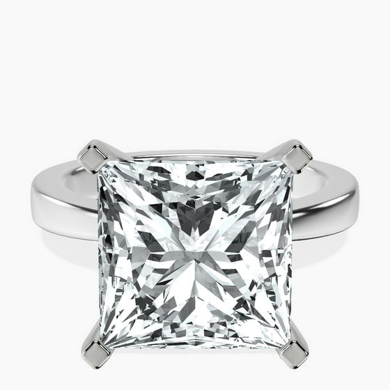 Jannel Tapering Solitaire Lab Diamond Ring front view