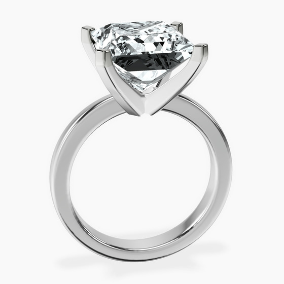 Jannel Tapering Solitaire Lab Diamond Ring left view