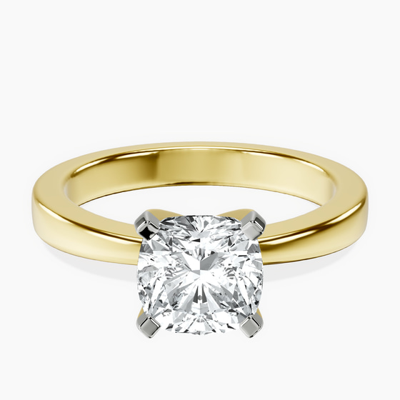 Jannel Tapering Solitaire Lab Diamond Ring front view