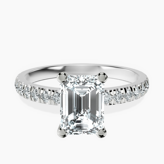 Venetia Half Eternity Lab Diamond Ring front view
