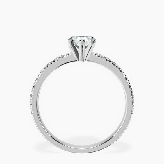 Venetia Half Eternity Lab Diamond Ring left view