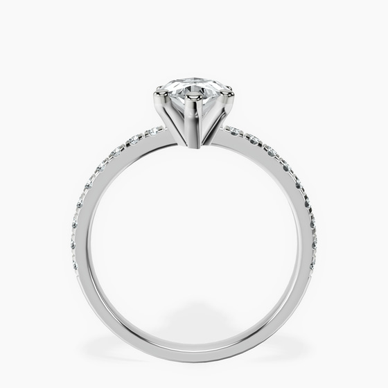 Venetia Half Eternity Lab Diamond Ring top view