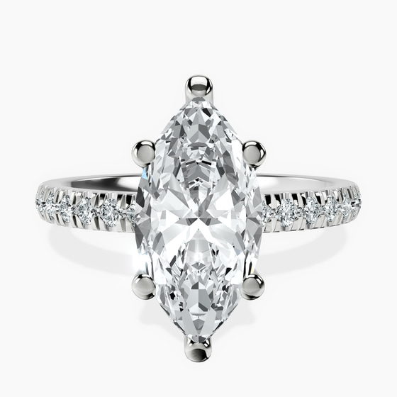 Venetia Half Eternity Lab Diamond Ring front view