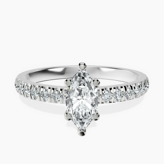 Venetia Half Eternity Lab Diamond Ring front view