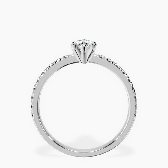 Venetia Half Eternity Lab Diamond Ring left view