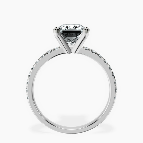 Venetia Half Eternity Lab Diamond Ring top view
