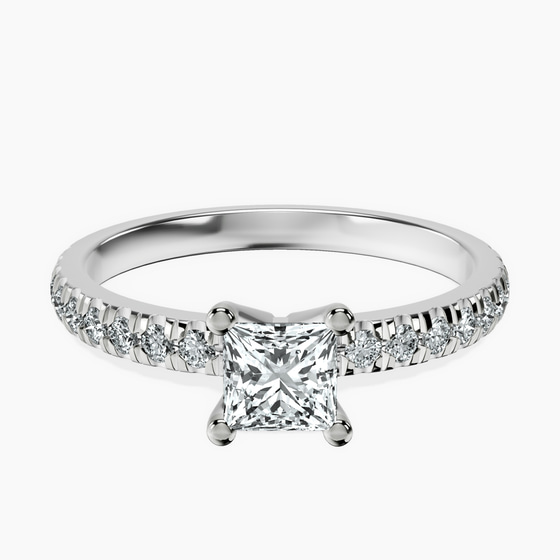 Venetia Half Eternity Lab Diamond Ring front view
