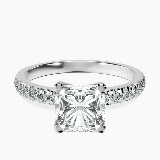 Venetia Half Eternity Lab Diamond Ring front view