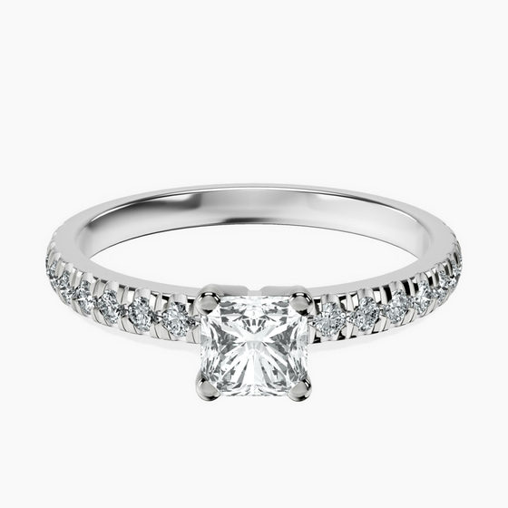 Venetia Half Eternity Lab Diamond Ring front view