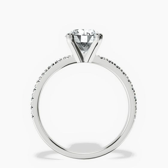 Venetia Half Eternity Lab Diamond Ring top view