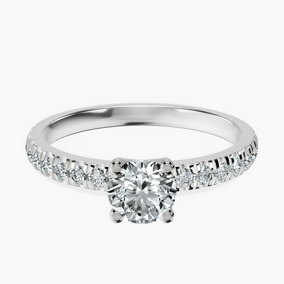 Venetia Half Eternity Lab Diamond Ring front view