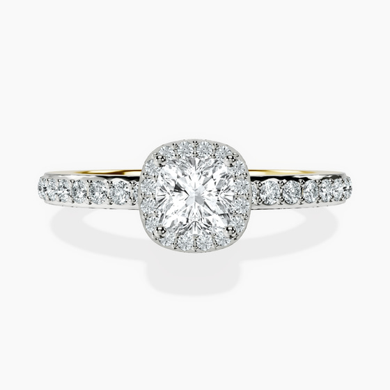 Lumina Halo Lab Diamond Eternity Ring front view