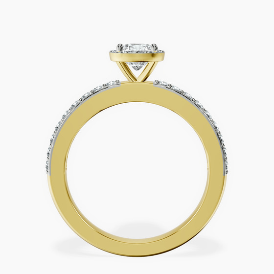 Lumina Halo Lab Diamond Eternity Ring left view