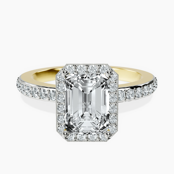 Lumina Halo Lab Diamond Eternity Ring front view