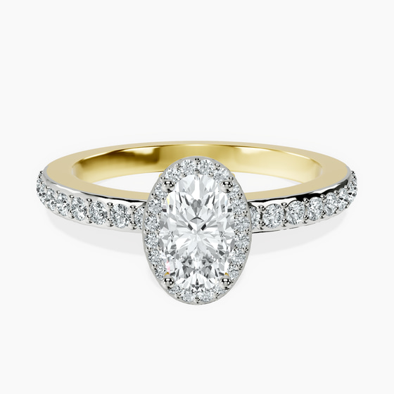 Lumina Halo Lab Diamond Eternity Ring front view
