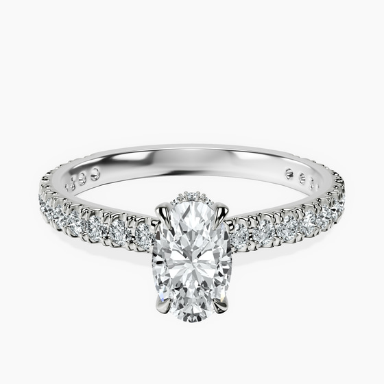 Myra Secret Halo Lab Diamond Ring front view