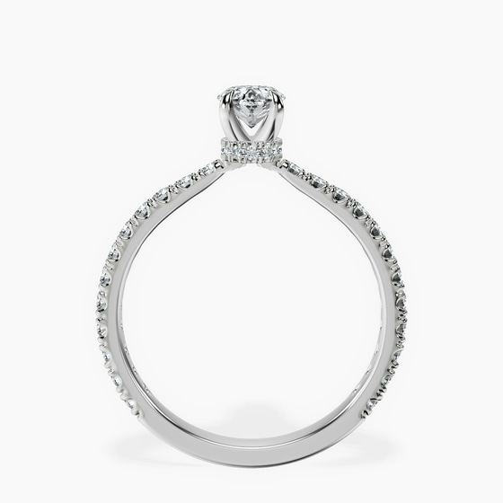 Myra Secret Halo Lab Diamond Ring left view