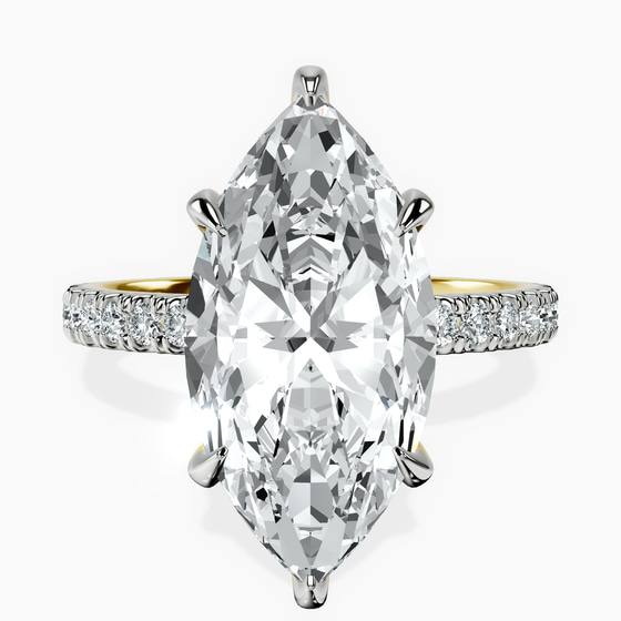 Myra Secret Halo Lab Diamond Ring front view