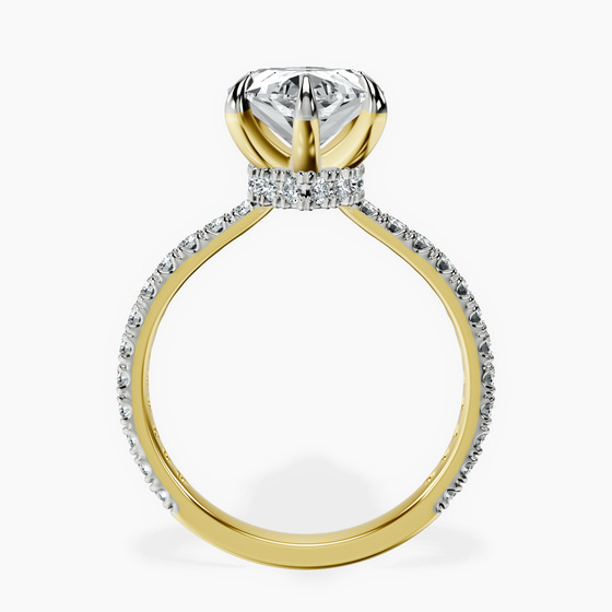 Myra Secret Halo Lab Diamond Ring left view